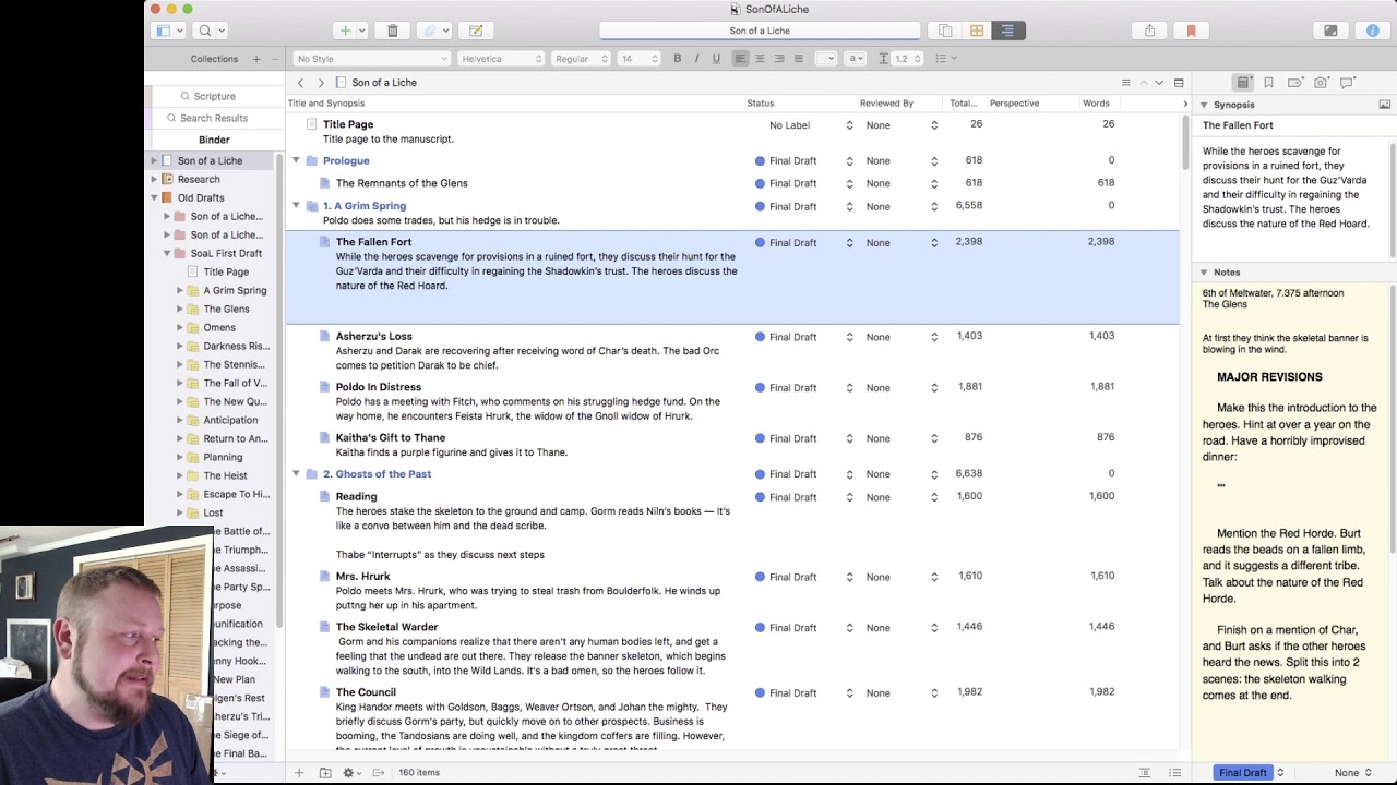 Advanced Outlining in Scrivener