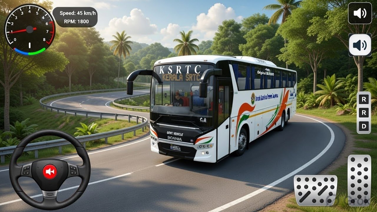 KSRTC Garuda Maharaja Scania Metrolink Bus Mod | HAIRPIN Road Map Drive 😱 | Bus Simulator Indonesia 