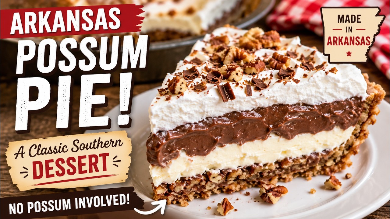 Possum Pie 🥧 | Famous Arkansas Chocolate Layer Pie | A Fun & Delicious Christmas Dessert