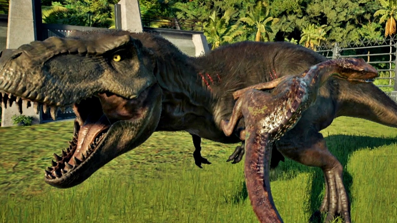 T-REX Vs Indoraptor #jurassicpark dinosaurs #asmr  fighting