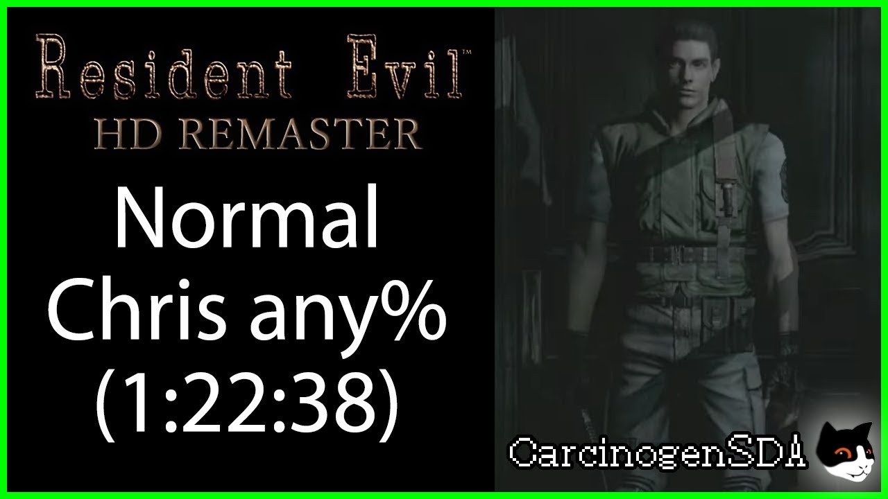 Resident Evil HD Remaster (PC 120FPS) Speedrun - Chris any% (1:22:38)