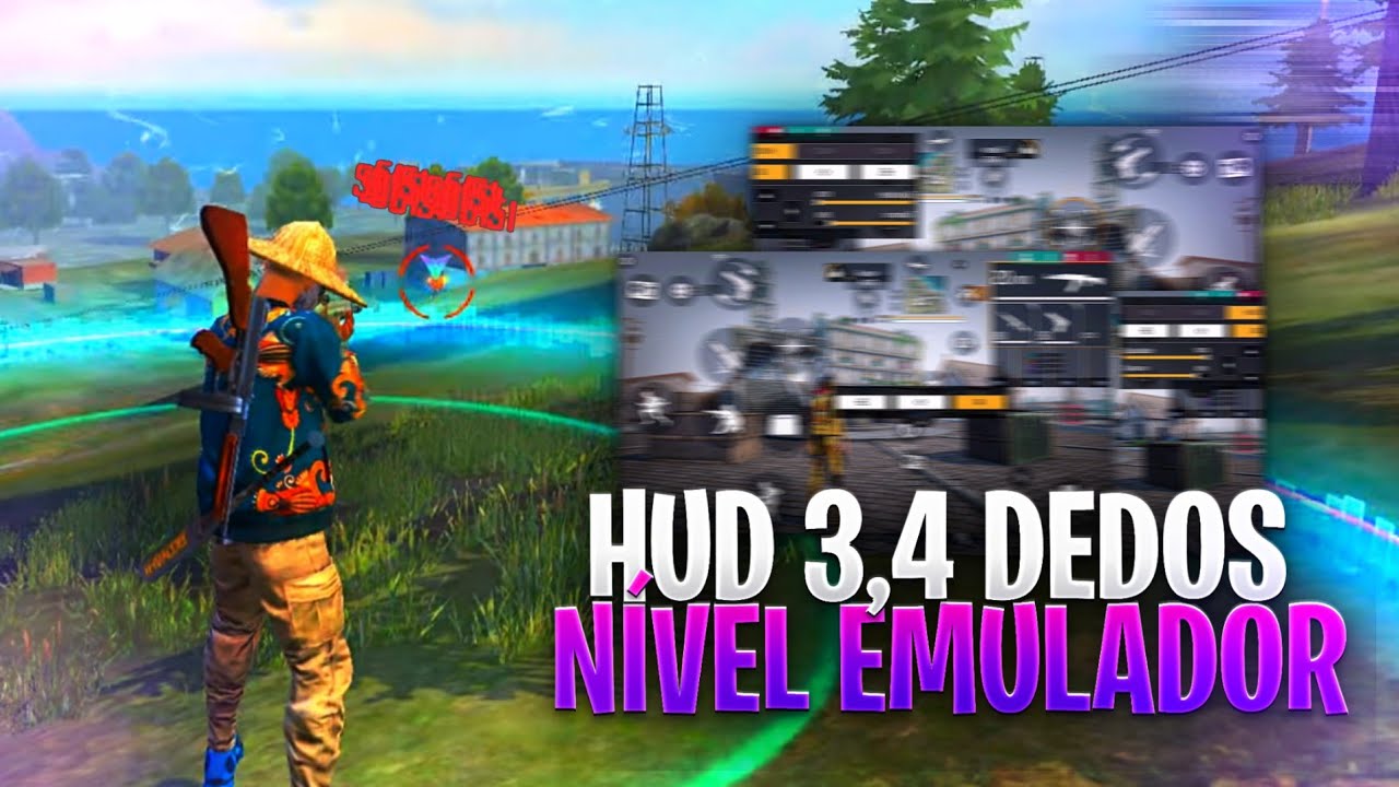INCRIVEIS!! 👾 TOP 5 MELHORES HUD 3,4 DEDOS FREE FIRE| HUD COMPLETO!