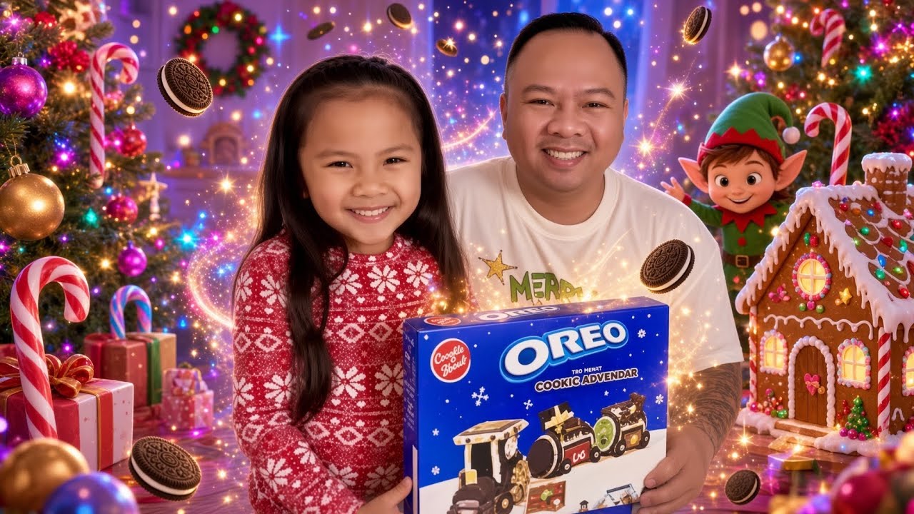 Строим рождественский поезд из печенья &laquo;Орео&raquo;! 🍪🎄 | Семейные праздничные развлечения