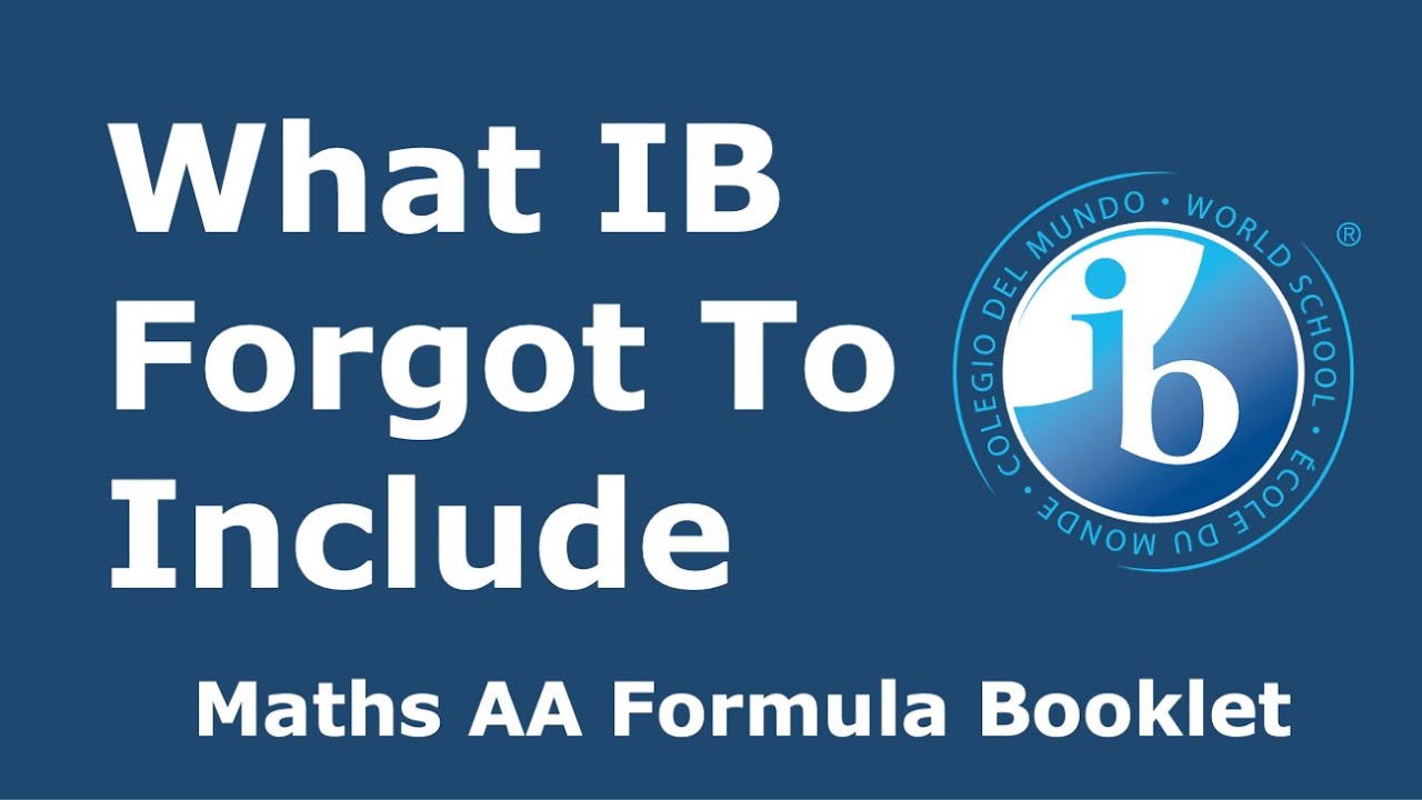 IB Maths AA: чего не хватает в буклете с формулами