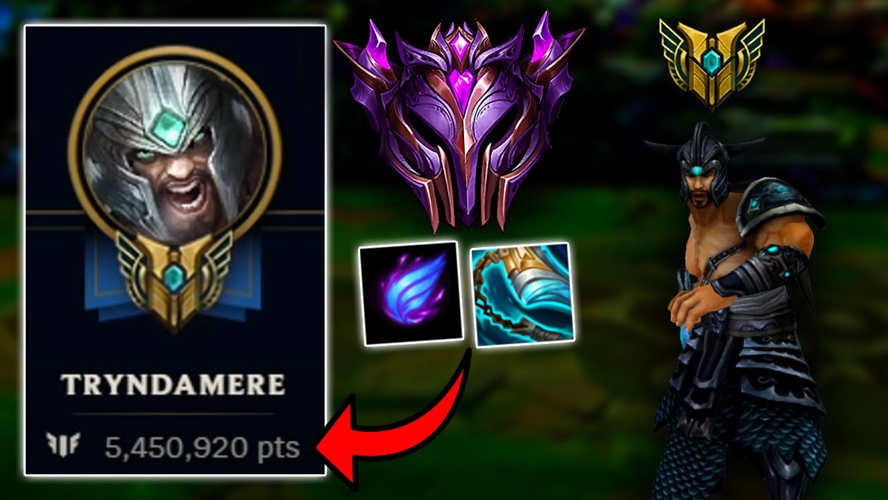 MASTER TIER 5,450,000 MASTERY POINTS ON TRYNDAMERE - MID LANE PHASE RUSH STRIDEBREAKER TRYNDAMERE??