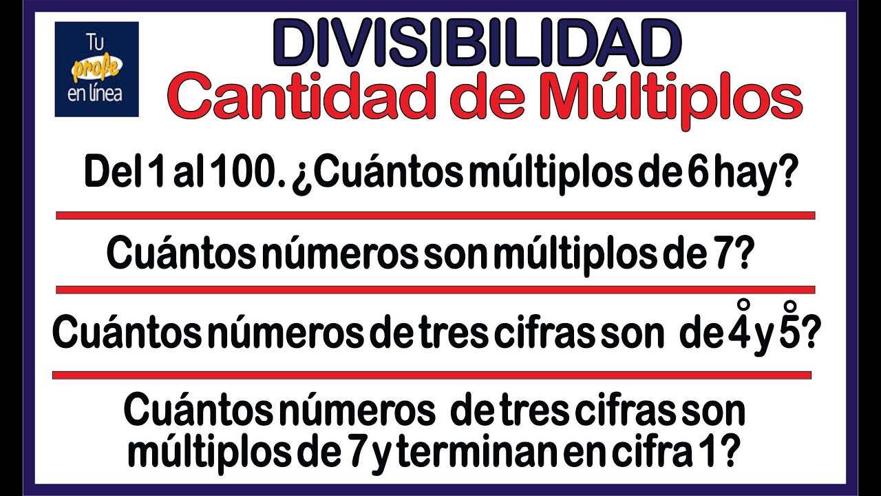 DIVISIBILIDAD 04: Cantidad de Múltiplos