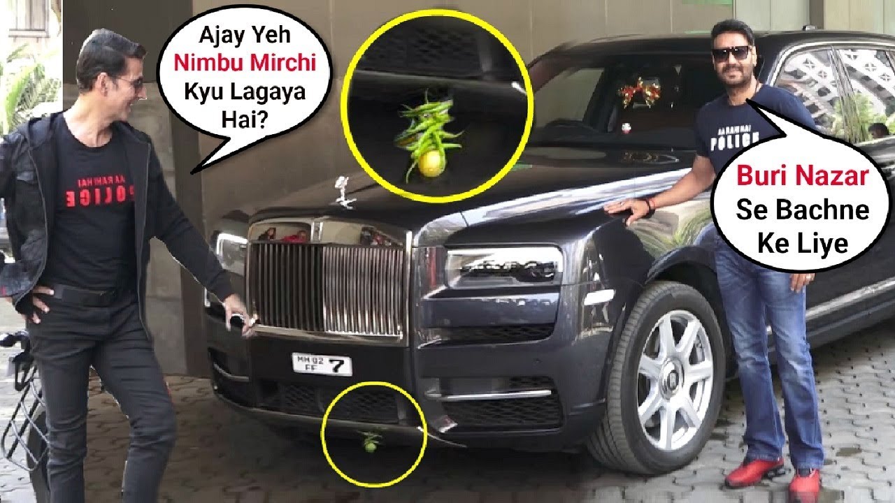 Ajay Devgan Puts Nimbu Mirchi On His Rolls Royce Cullinan - Sooryavanshi Trailer Launch