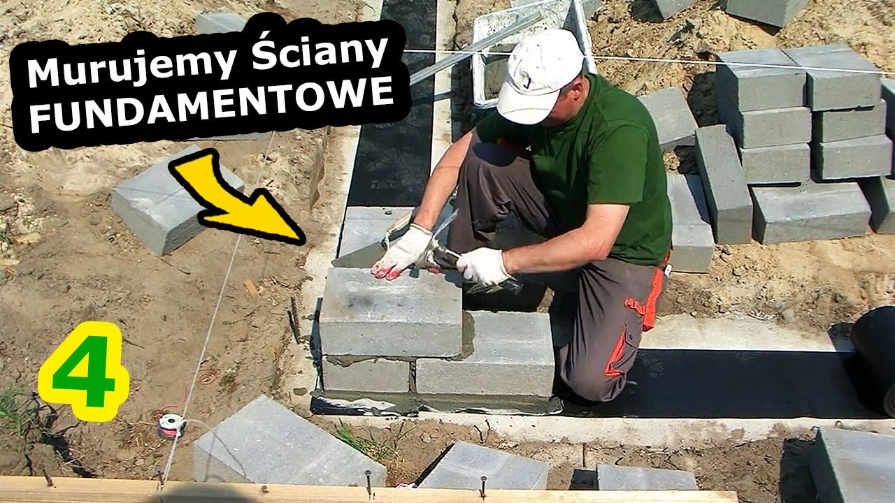 Budowa Fundamentów krok po kroku !!! - Jak układać bloczki betonowe? * Murowanie Narożników (Vlog 4)