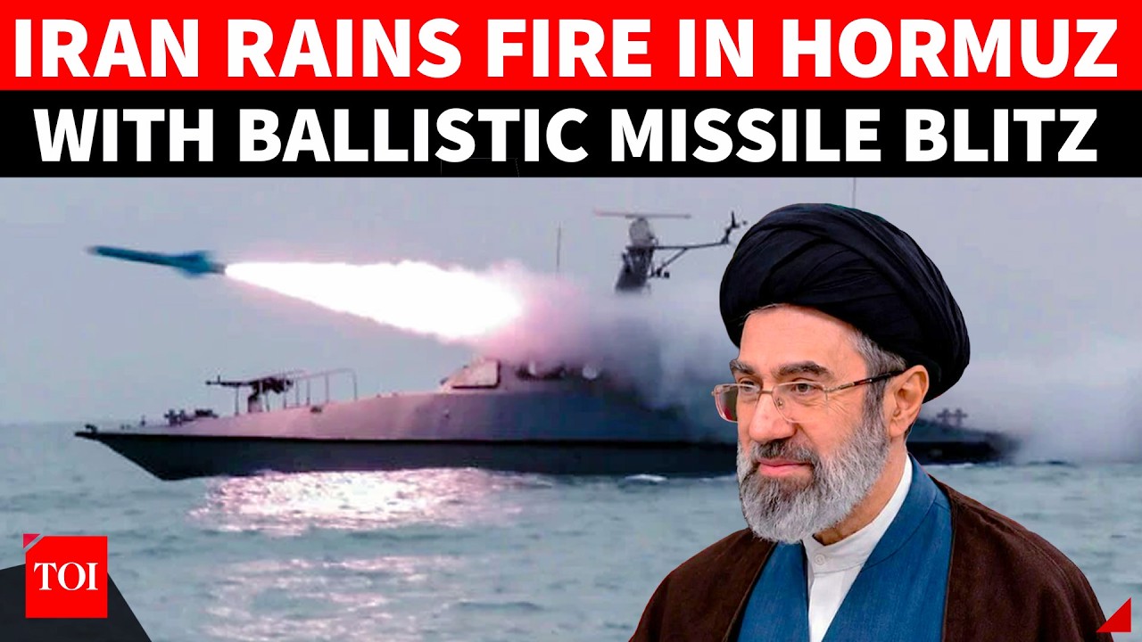 US Navy Flees? Iran Launches 40 Missiles & Drones At 'ENEMY SHIPS' In Hormuz | WATCH