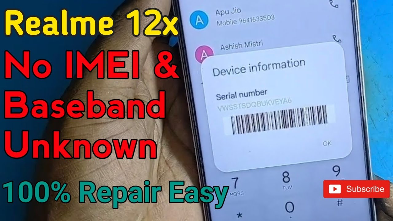 Realme 12x Baseband Unknown & Imei Repair