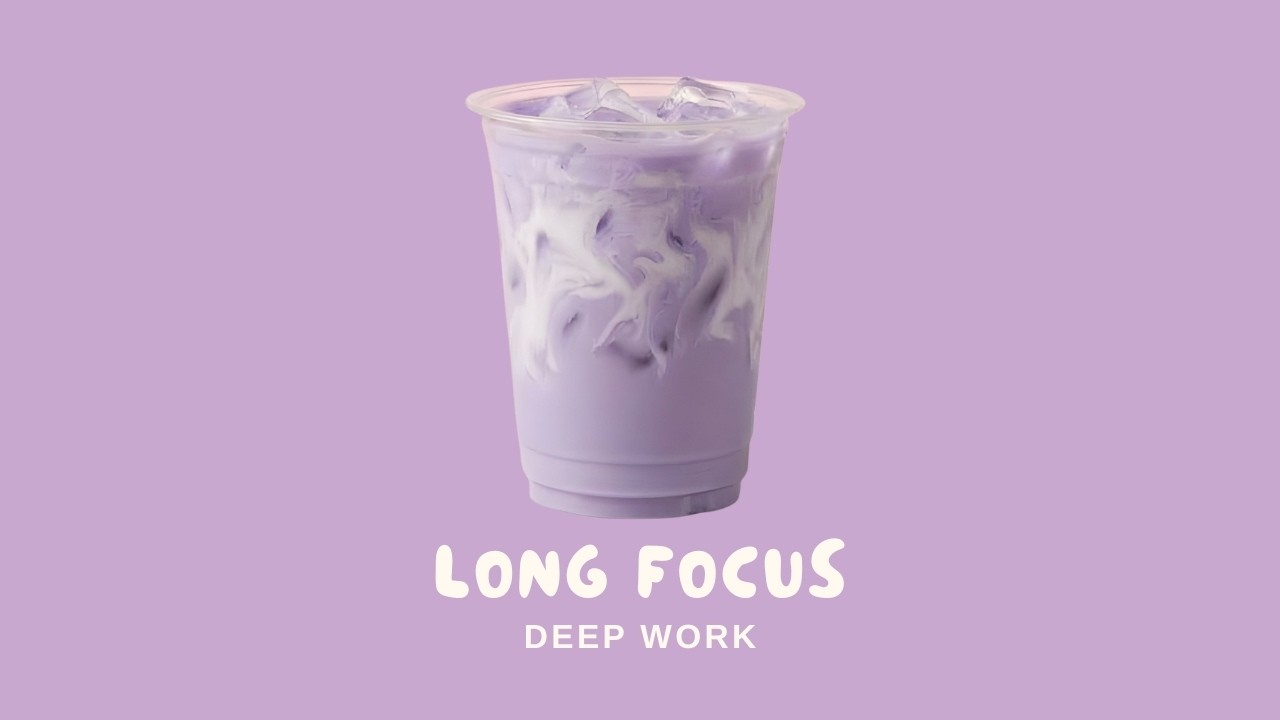 Long Focus Session | Taro Milk Tea Lofi | 2 Hour Deep Work Music