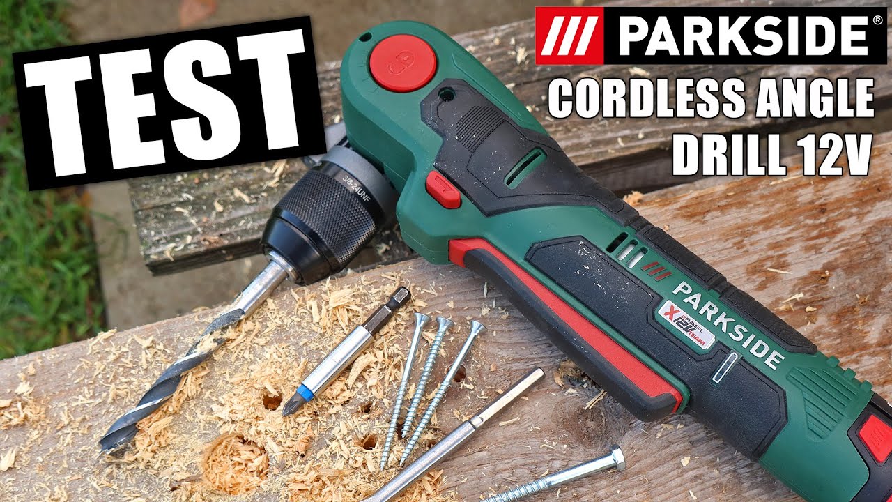 Parkside Cordless Angle Drill 12V PWBSA 12 A1 Unboxing and Test from LIDL