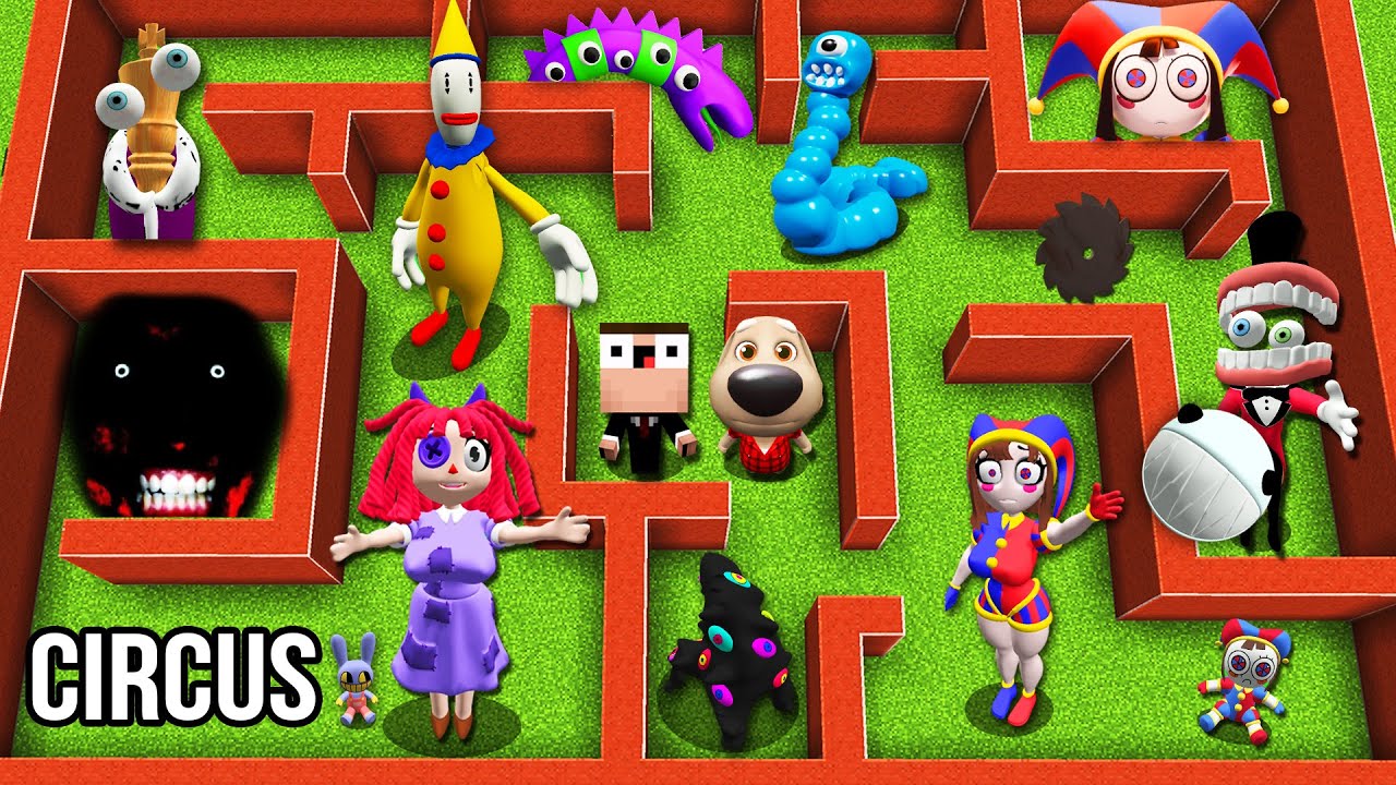 НУБ И ПРО В ЛАБИРИНТЕ УДИВИТЕЛЬНЫЙ ЦИФРОВОЙ ЦИРК и ДЕТСКИЙ САД БАН БАН 6 в МАЙНКРАФТ АНИМАЦИЯ