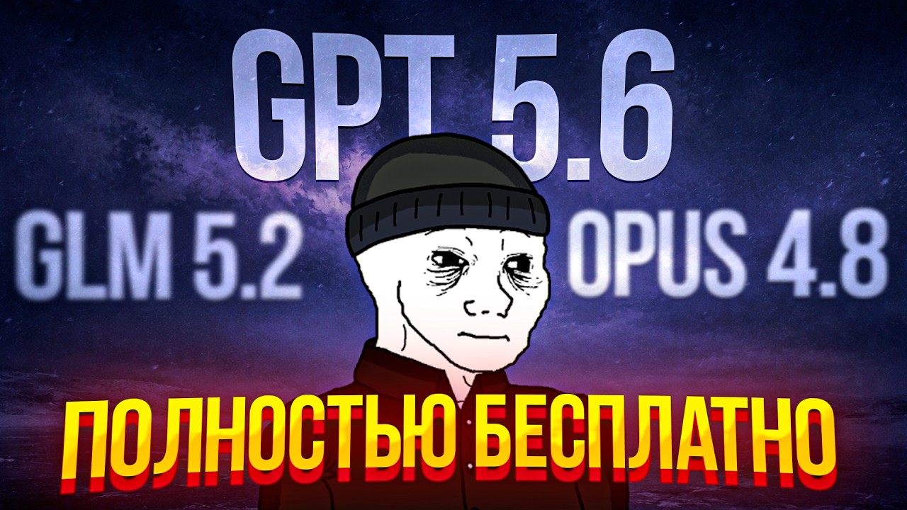 GPT 5.6, OPUS 4.8 и другие топовые модели за 0 долларов в месяц
