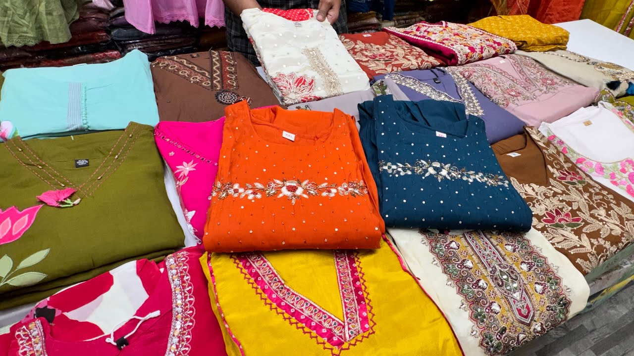 Chickpete Bangalore Wholesale Boutique Designer Kurthi Set Collection|Online Shopping Single Courier