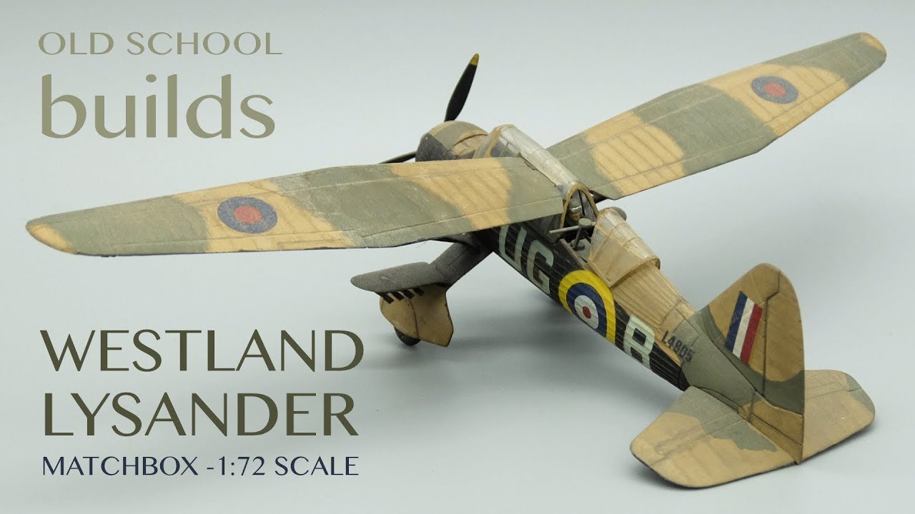 OLD SCHOOL BUILDS - MATCHBOX - WESTLAND LYSANDER - 1:72 SCALE MODEL KIT - SCALE BENCH
