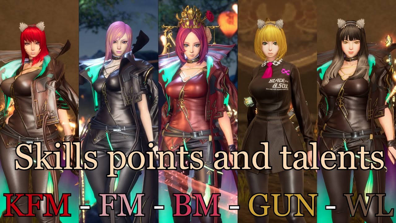 Blade and Soul Skill Points and Talents For Characters part 1