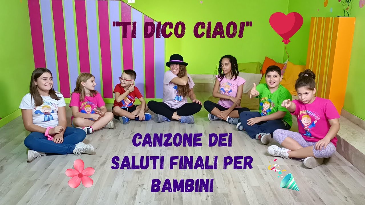 Canzone dei saluti finali per i bambini dell'infanzia e della primaria