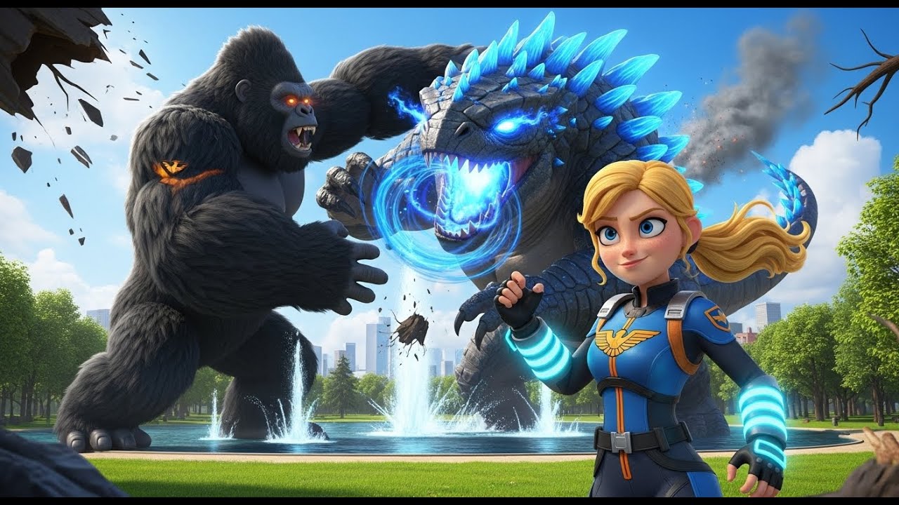 Paw Force Unit: Giant Monster Battle in the Park | 3D Animation