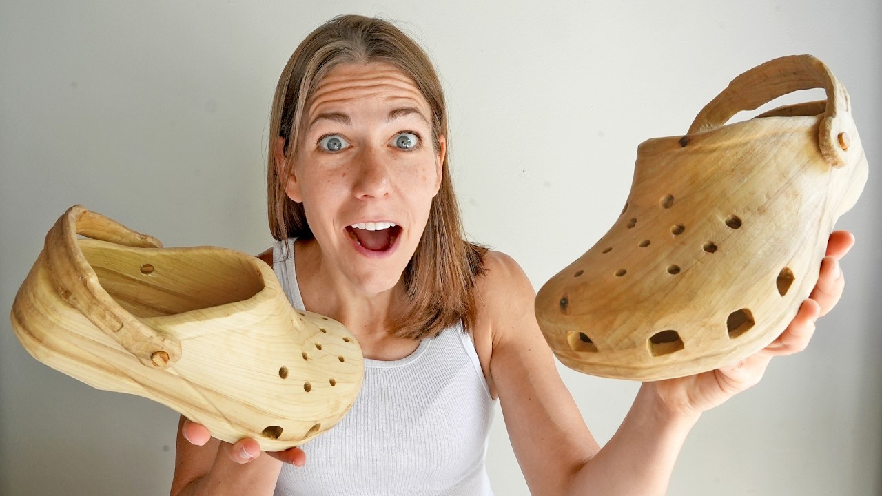 I carve WOOD CROCS because.