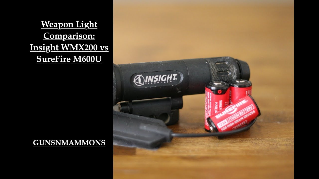 Weapon Light Comparison: Insight WMX200 vs SureFire M600U