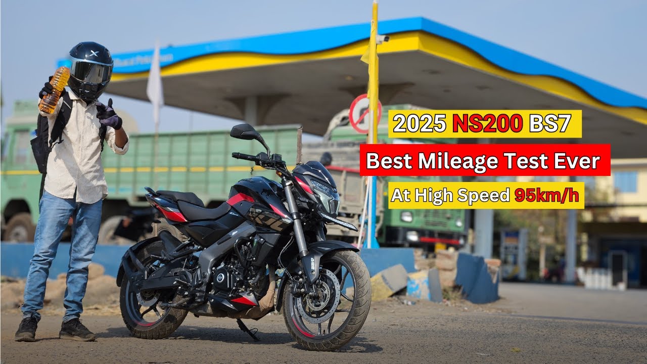 2025 New Bajaj NS200 Bs7 Mileage Test At High Speed | Pulsar NS00 Bs7 Real Mileage