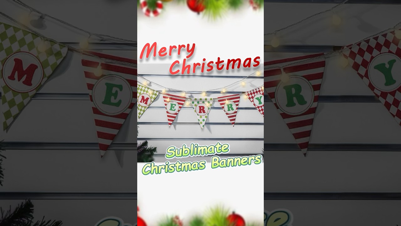 Make Merry Christmas Banners with me! #shorts #christmas #banners