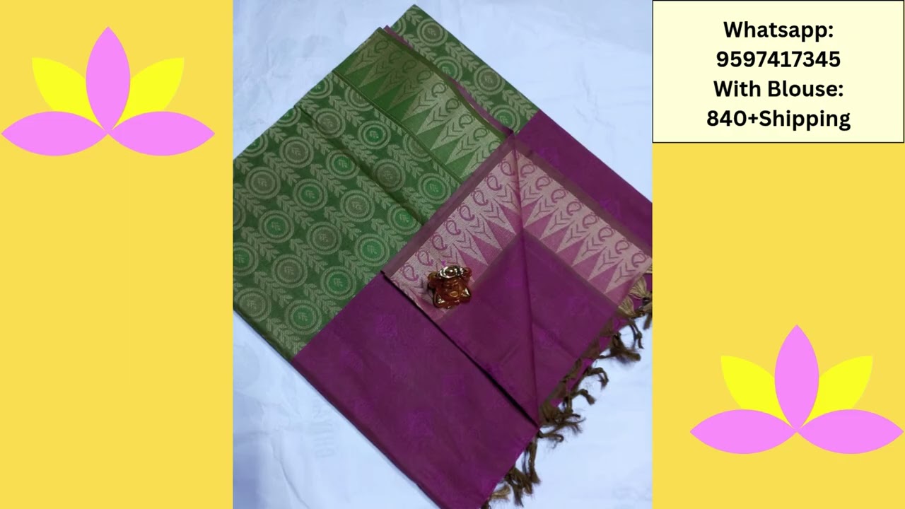 Embossed Cotton Saree Video 1|WhatsApp-9597417345|With Blouse 840+$|Shop  @ValappamSareez