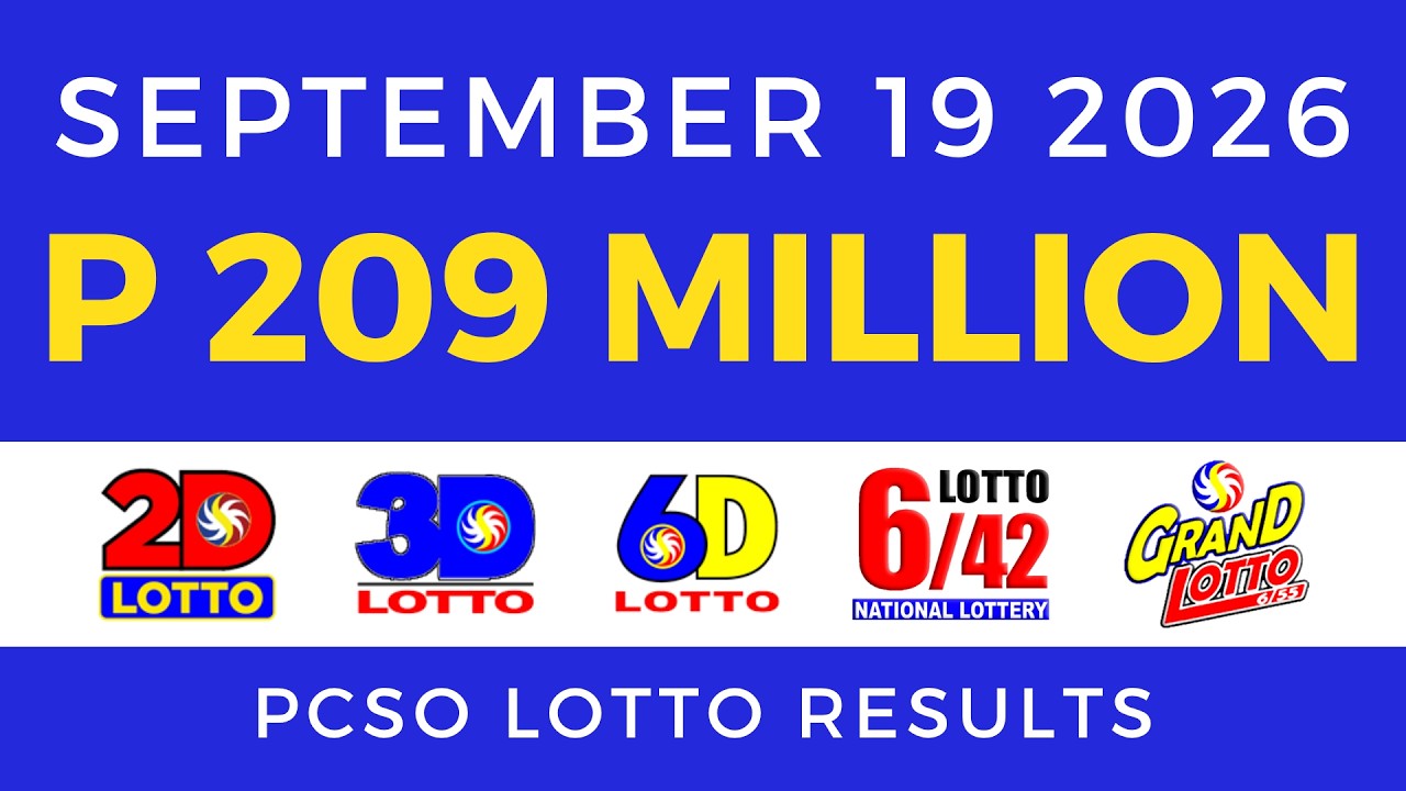 Lotto Result Today 9PM September 19 2026 PCSO