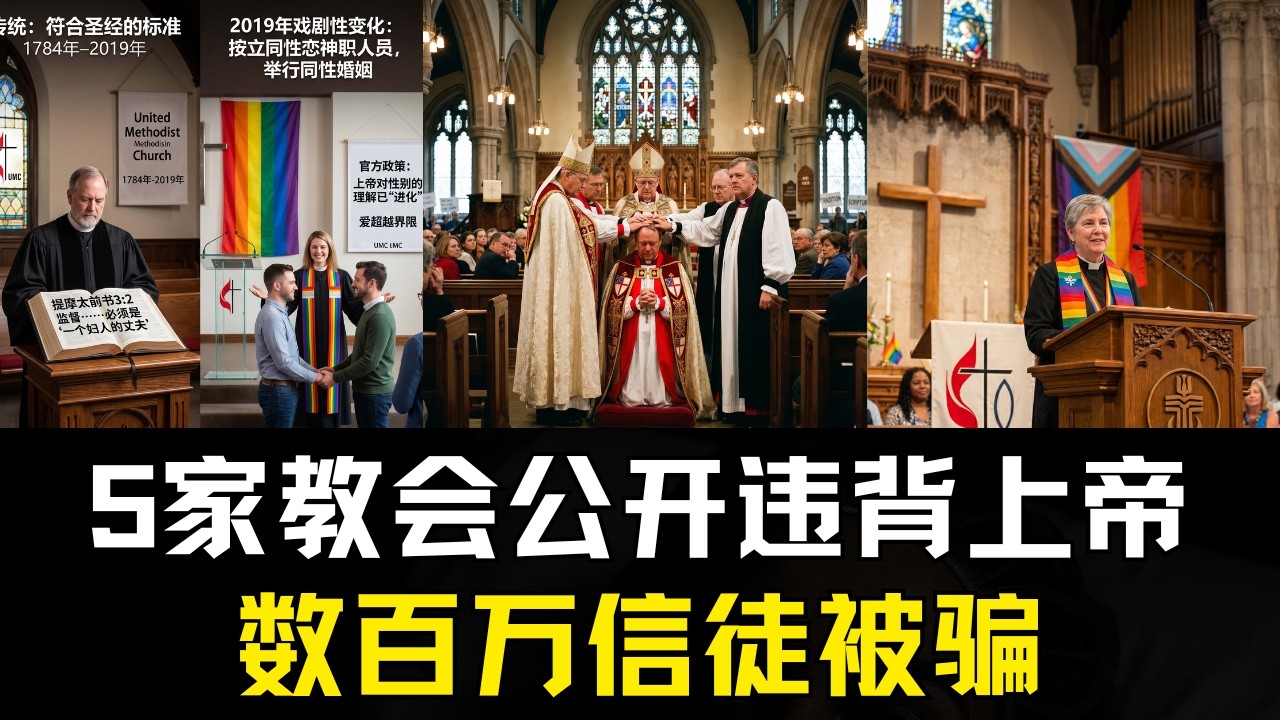 全球最大5家教会公开违背上帝，数百万信徒被骗惨了！