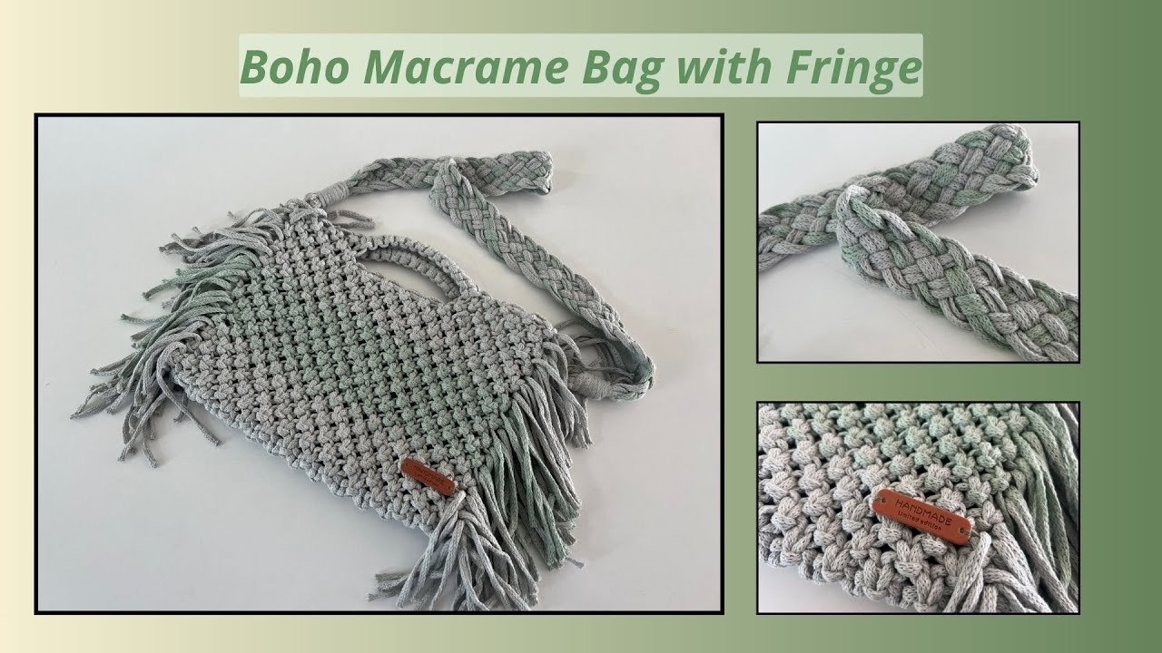 Macrame Handbag Tutorial | Boho Bag with Side Fringe