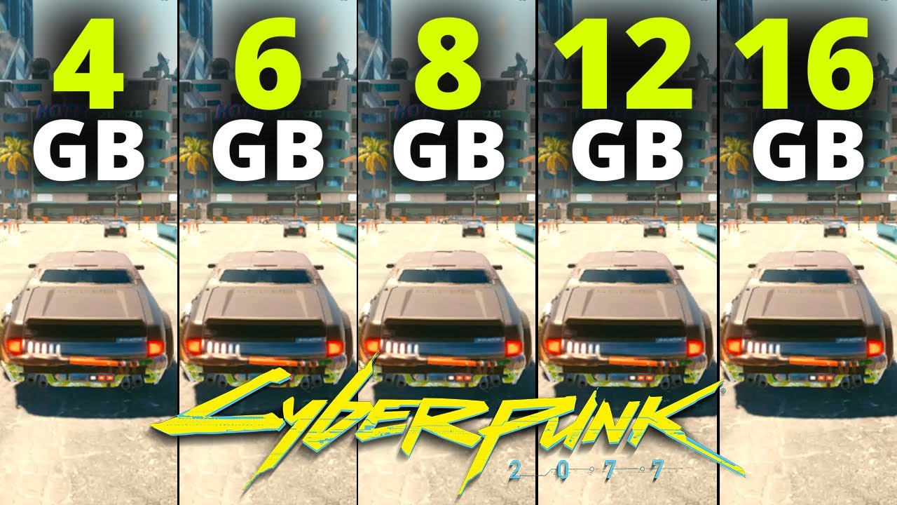 Cyberpunk 2077 | 4gb vs 6gb vs 8gb vs 12gb vs 16gb Ram Test