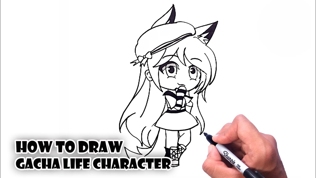 How to Draw Gacha Life Girl Character | New season - Step by step