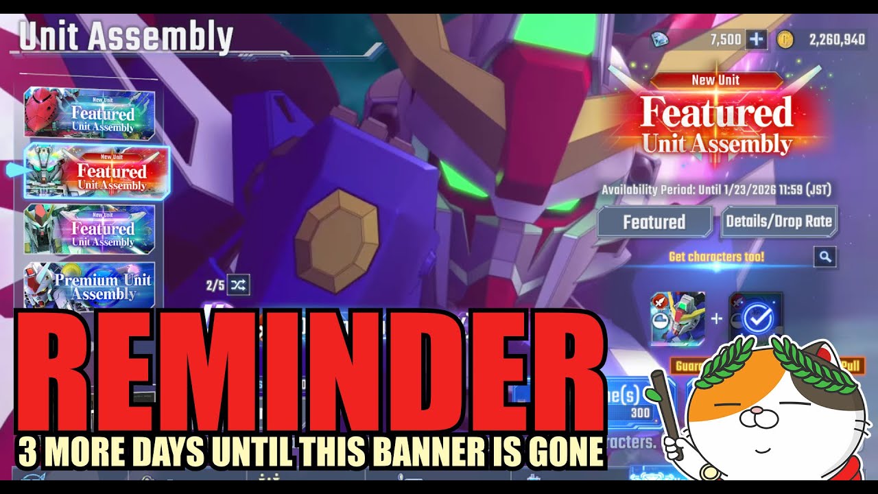 Don't forget to grab the limited pilots from this banner - SD Gundam G Generation Eternal