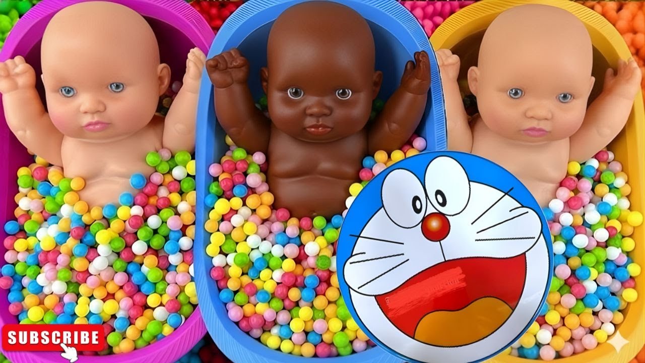 Full of 3 Rainbow BathTubs Candy with M&M's & Magic Slime Cutting Video