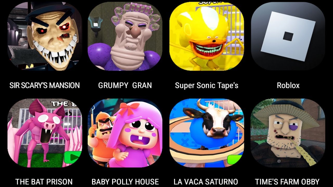 SIR SCARY'S MANSION,GRUMPY GRAN,SUPER SONIC TAPES' PRISON,99 NIGHTS IN FOREST PRISON,LAVACA SATURRNO