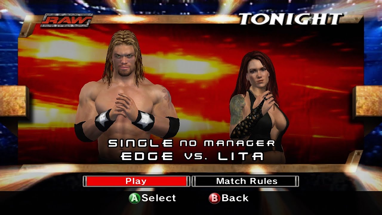 WWE SmackDown VS Raw 2007 Xbox360 - Edge VS Lita [2K][mClassic]
