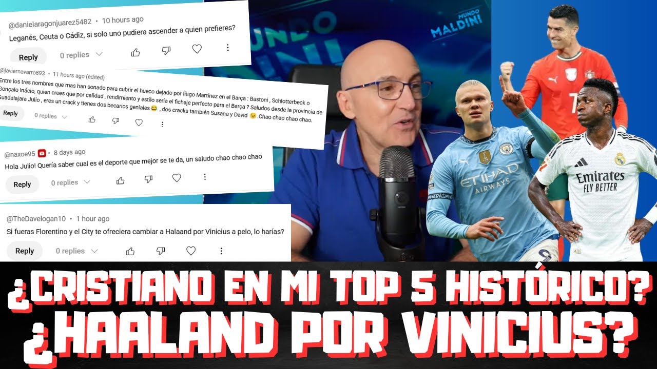 ¿CRISTIANO EN MI TOP 5 SI GANA EL MUNDIAL? ¿CAMBIARÍA A HAALAND POR VINICIUS? PREGUNTAS Y RESPUESTAS