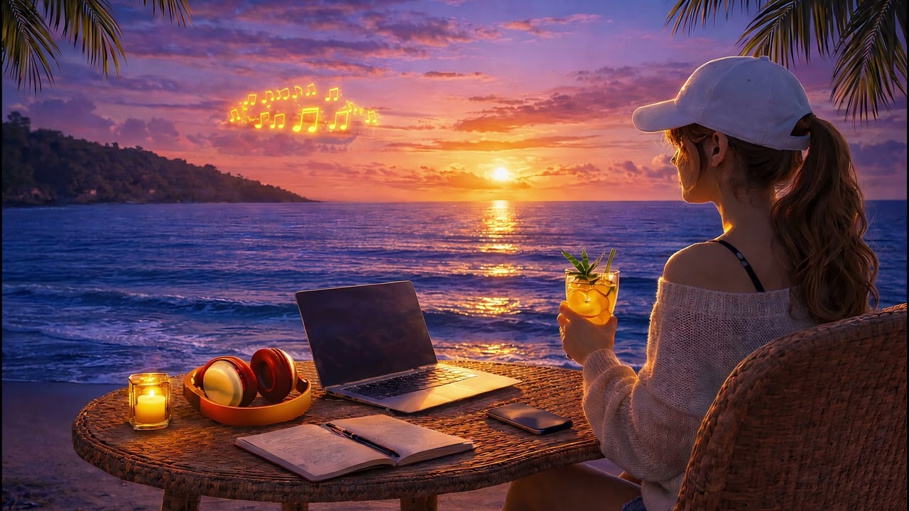 Chill Lo-Fi Beats for Evening Focus | Ocean Sunset Reflections✨