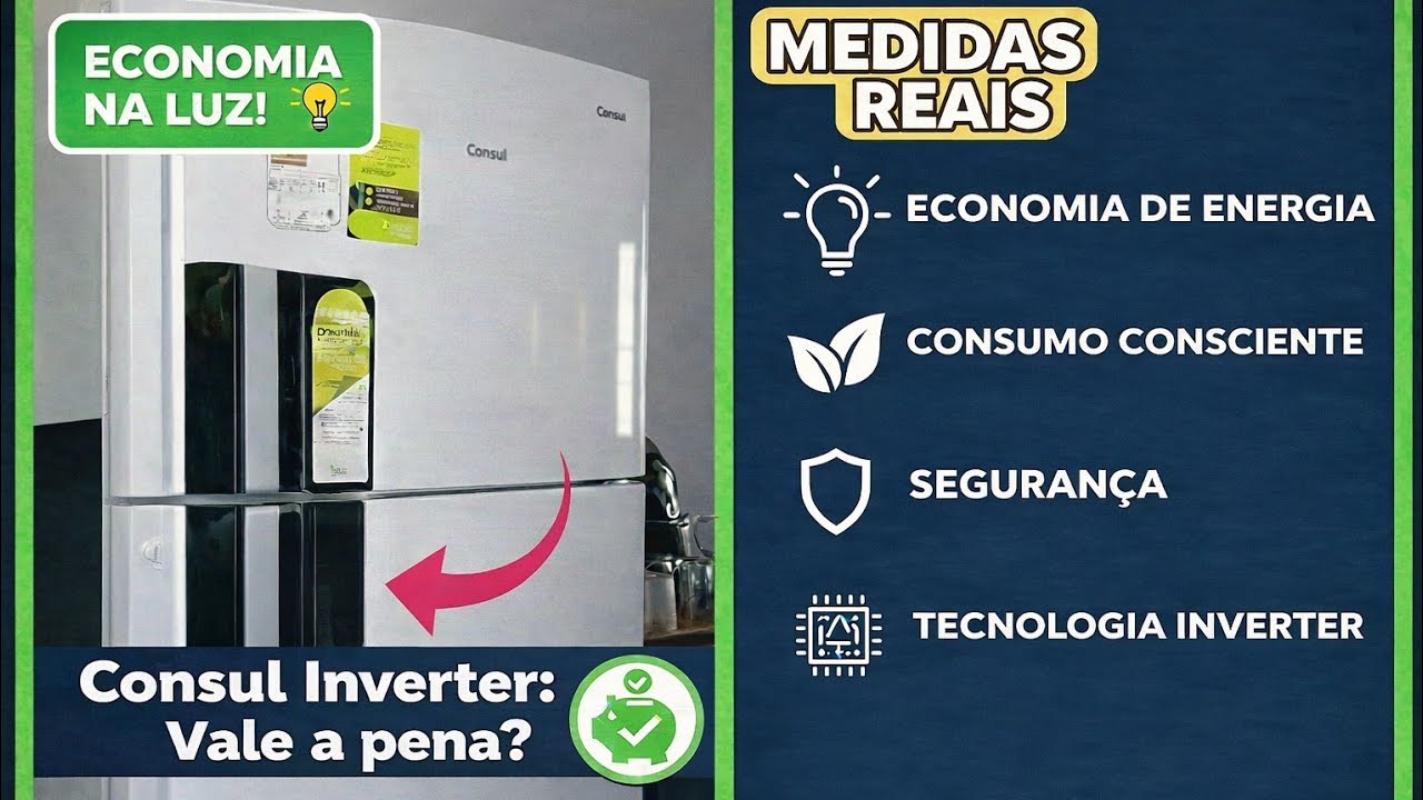 Geladeira Consul Inverter: Vale o investimento? Review completo com Medidas REAIS  e economia ⚡
