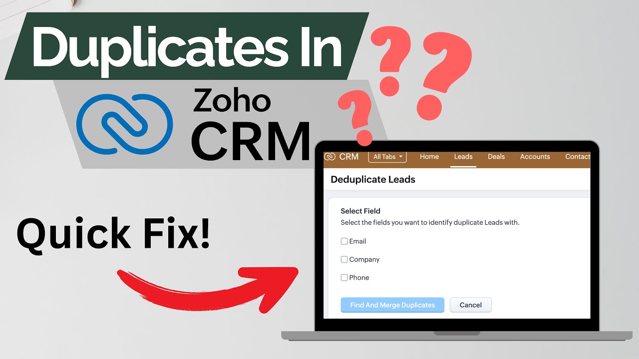 How to fix duplicates FAST in Zoho CRM
