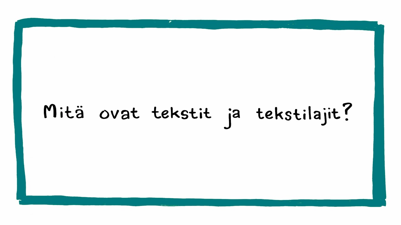 Tekstit ja tekstilajit | &Auml;ly-oppimateriaali
