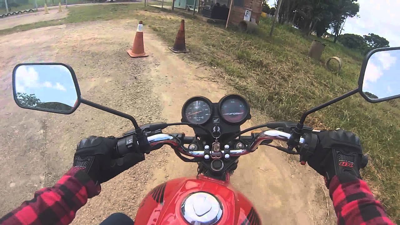 Percurso de prova pr&aacute;tica de moto