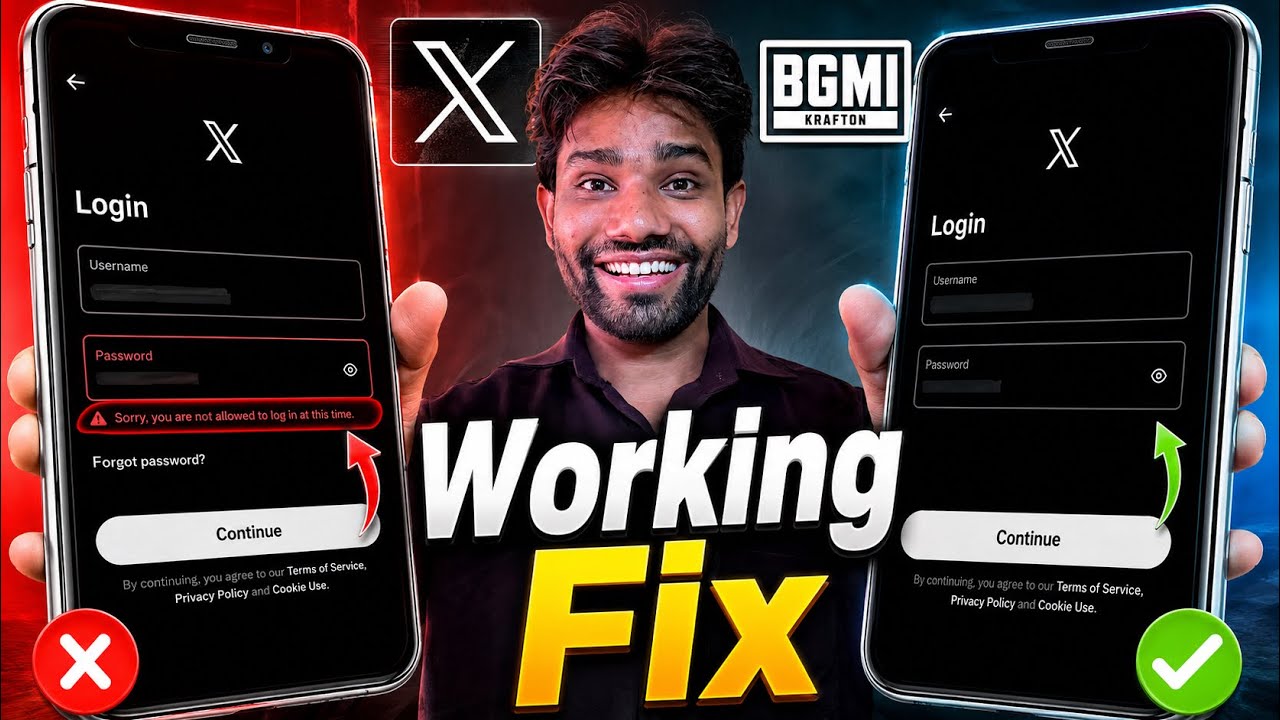 X Login Error Fix 2026 | Sorry, You Are Not Allowed To Log In At This Time | BGMI X Login Problem