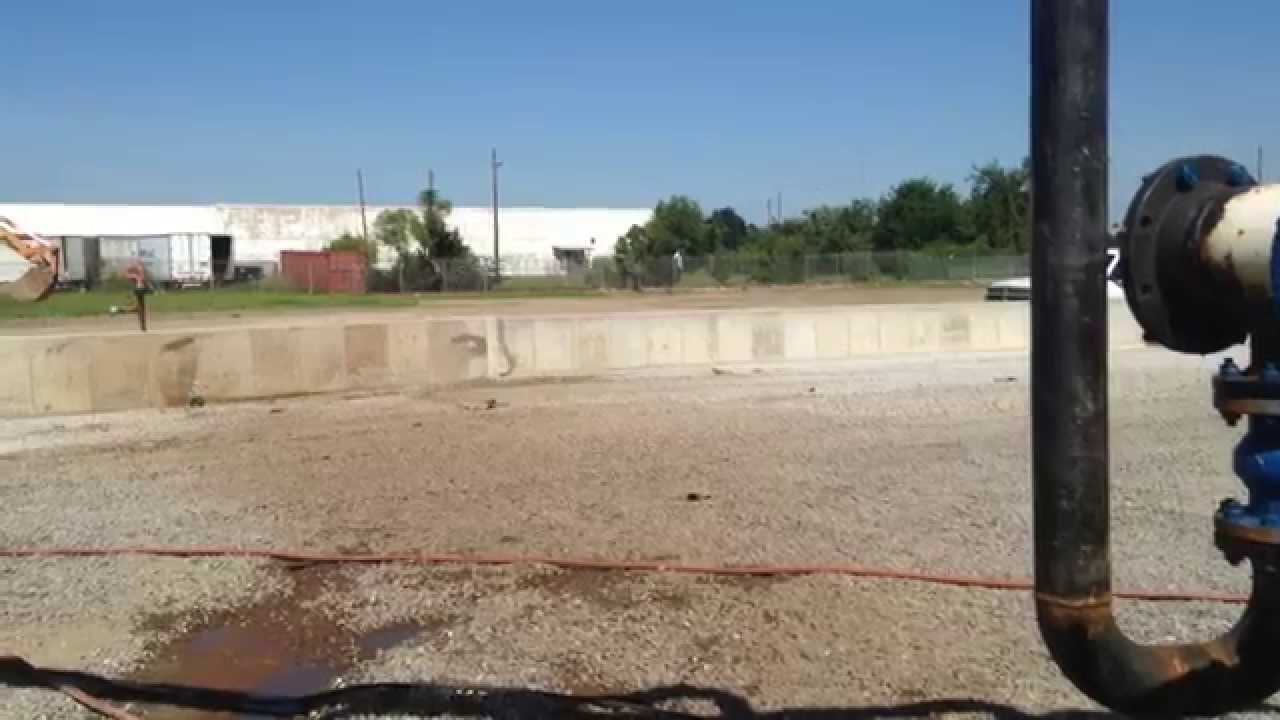 Blowing a pig thru new pipeline to clean it