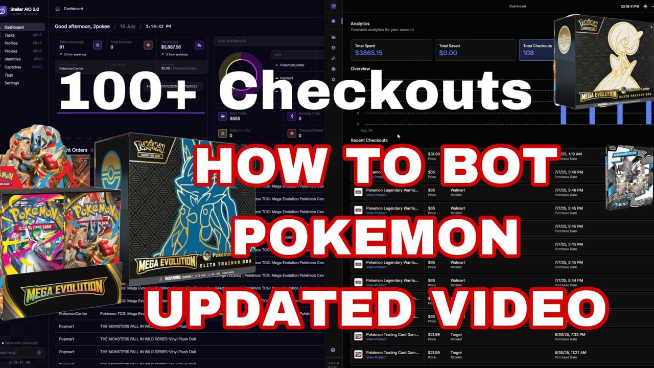 Как использовать бота для покупки карточек Pokemon для начинающих. Сотни покупок.