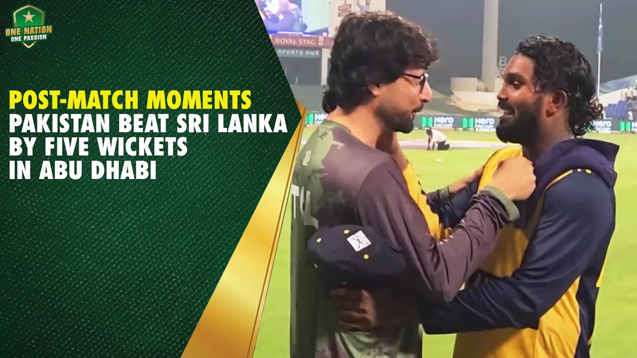 Post-match moments 🎥 | Pakistan beat Sri Lanka by five wickets in Abu Dhabi 🏏
