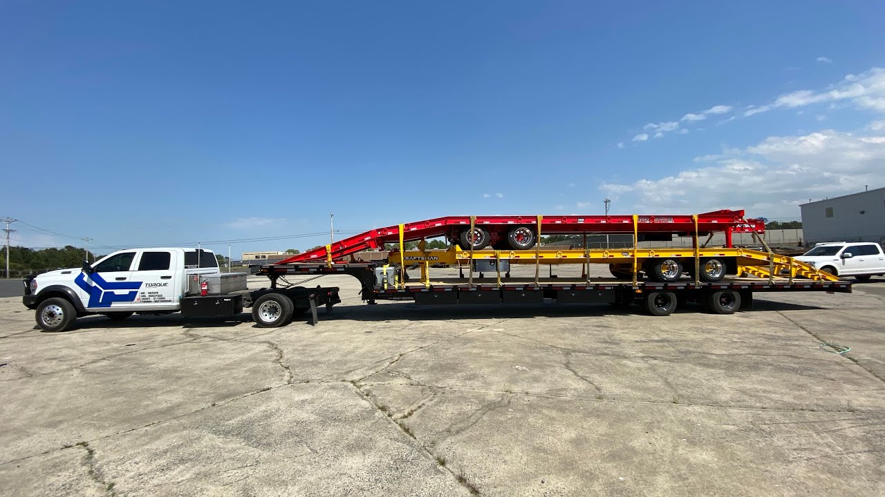 Trailer￼ on trailers!!! 53ft Diamond C Step Deck for the win!!