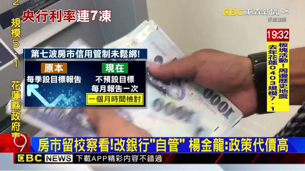 央行拍板利率不變！ 第七波房市管制「緊中帶鬆」@newsebc