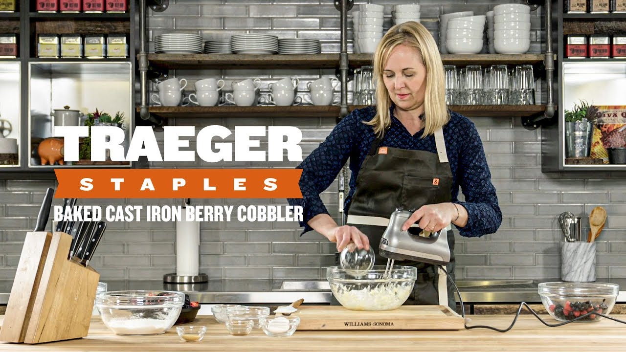 Baked Cast Iron Berry Cobbler | Traeger Staples